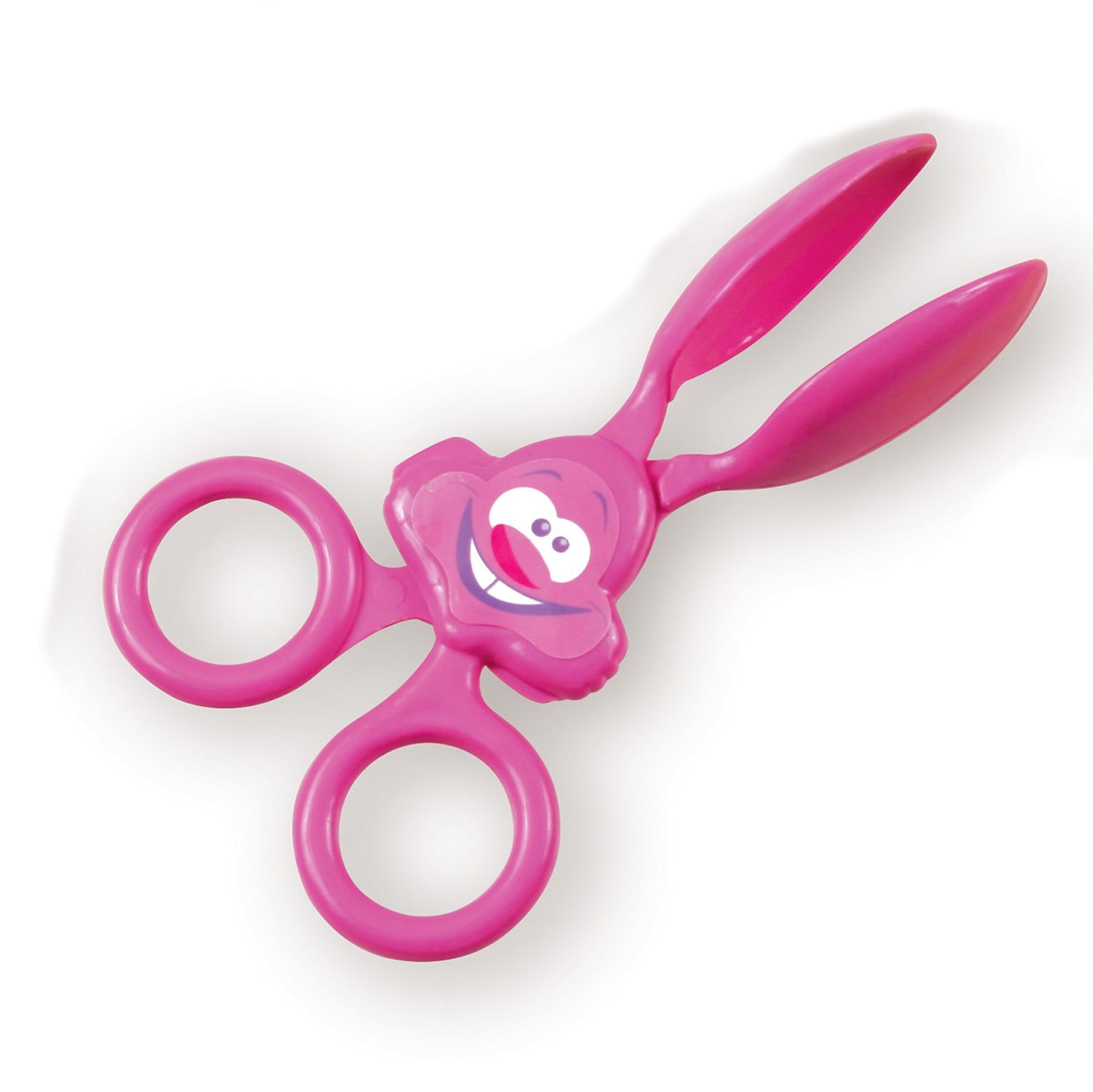 Fun World Easter Bunny Shaped Egg Dipper with Face 5" Scissor Tongs, Pink