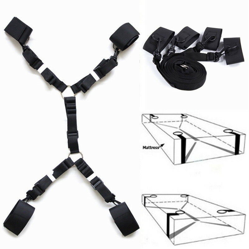 Portable Adjustable Bed System Handcuffs Ankle Cuff Straps Game Plays