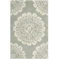 thumbnail image 3 of SAFAVIEH Bella Parker Geometric Wool Area Rug, Grey/Ivory, 2'6" x 4', 3 of 7