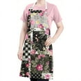 thumbnail image 5 of Pioneer Flower Floral Print Pattern Apron-Garden Aprons for Women with Pockets-Cotton Linen Waterproof Kitchen Cooking Gardening Aprons Adjustable for Kitchen,Cooking,BBQ and Salon 33x27 Inch, 5 of 7
