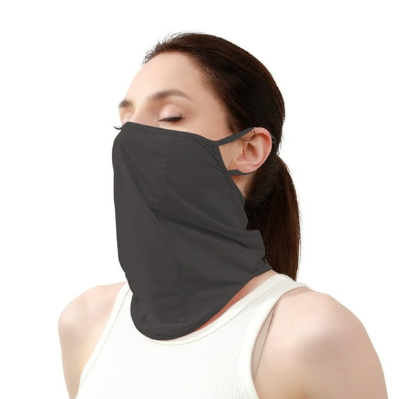 BYHONG Sun Protective Scarf for Women UPF 50 Lightweight Breathable Face Cover with Eye Protection Summer Outdoor Dark Gray_002 One Size