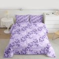 thumbnail image 2 of Manfei Teens Romantic Butterfly Full Size Comforter Sets, Black White Bedding Comforter Set, Fashion Flower Floral Reversible Bedding Sets, Breathable Home Decor, 3 Pieces, 2 of 8