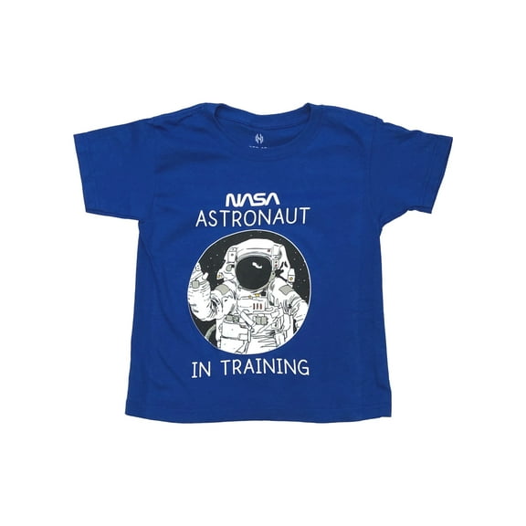 Hyper Space Boys Blue Short Sleeve Astronaut in Training Nasa Tee Shirt 5/6