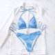 thumbnail image 4 of Gibobby Trajes de Baño para Mujer Traje de baño de bikini sin espalda sexy de copa triangular con cordones de para mujer(Azul,XL), 4 of 5