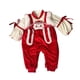 thumbnail image 1 of Baby Jumpsuit Cute Chinese Style Stand Collar Cotton Soft Warm Baby One Piece Outfit for Winter Full Length 28.7in, 1 of 4