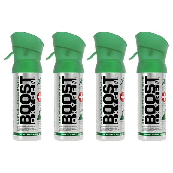 (4 pack) Boost Oxygen Portable Canned Oxygen, Natural, 3L