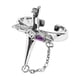 thumbnail image 2 of Anillos para mujer, regalos para mujeres, diseño minoritario, cadena con sentido, adorno de mano superpuesto, personalidad, anillo cruzado., 2 of 5