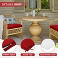 thumbnail image 2 of Patio Chair Cushions Set of 4, Outdoor Seat Cushions for Patio Furniture 17 x 17 Inch, Indoor Square Corner Dining Chair Pads Set with Ties and Inner Dust Cover, (Wine Red), 2 of 8
