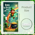 thumbnail image 2 of Green Theme St. Patrick's Day Banner Shamrock Pattern Irish Festival Display Gold Coins Design Beer Mug Leprechaun Backdrop for St. Patrick's Day Party Irish Celebration Pub Event, 2 of 9