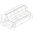 thumbnail image 5 of JERFIT Modern Armless Sofa Bed Convertible Sleeper with Tufted Back, Leatherette Upholstery & Contrast Piping for Living Room, Guest Room, Black, 5 of 5