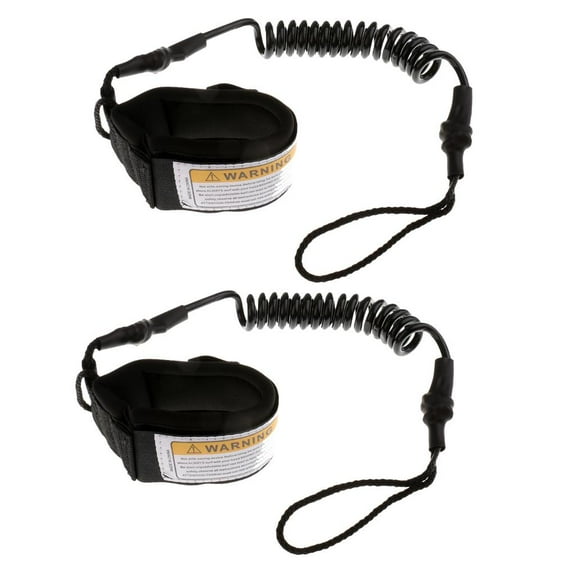 2Pcs Leash 5ft X 5mm Thick (0.2") for Paddleboard or Inflatable Paddle Board Surfboard Longboard