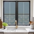 thumbnail image 3 of Boho Blue Flower Window Privacy Film, Abstract Bohemia Pesley Floral Static Cling UV Sun Blocking Tint Film Heat Control Windows Films for Bedroom Bathroom, Window Stickers 17.7"x39.3", 3 of 8
