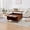 Brown, variant on WARAYZ Square Lift Top Coffee Table with Hidden Storage,Sliding Surface,Modern Fluted Wood Grain Finish,Convertible Dining Furniture,Brown