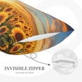 thumbnail image 3 of Zufioo Beautiful Golden Sunflower Field Print Double-Sided Throw Pillow Cover, Pillow Protector Home Decor - With Hidden Zipper, Suitable for Bedroom, Living Room, Car Interior-20"x30", 3 of 6
