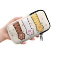 thumbnail image 2 of SEANATIVE Zipper Eyeglass Case for 2 Pairs of Glasses, Lightweight Glasses Case Dual Compartment Sunglasses Pouch Portable Travel Eyewear Holder Bag for Men Women, Cute Cat Paw Beige, 2 of 7
