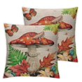 thumbnail image 2 of JRXY 2 Pcs Mushroom Pillow Case  Decorative Square Couch Pillow Cover Cute  Throw Pillowcase for Sofa Living Room Bed Decoration White, 2 of 6