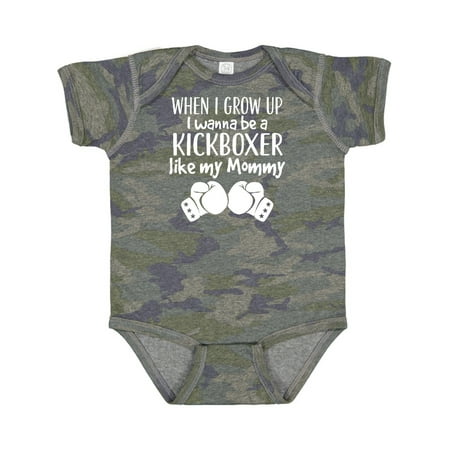 

Inktastic Kickboxing Future Kickboxer Like Mommy Gift Baby Boy or Baby Girl Bodysuit