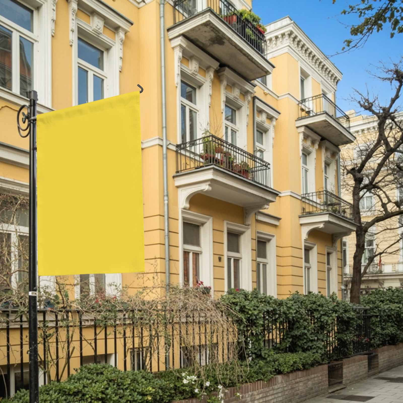 Yellow House Flag 28 x 40 Inches, Solid Color Weather Proof Outdoor Patio Flags Double Sided Small House Decoration for Yard Lawn Outside Home
