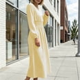 thumbnail image 6 of GUACER Striped Midi Dresses for Women Crewneck Long Sleeve Smocked Waist A-Line Casual Dresses for Lounge Vacation, 6 of 8