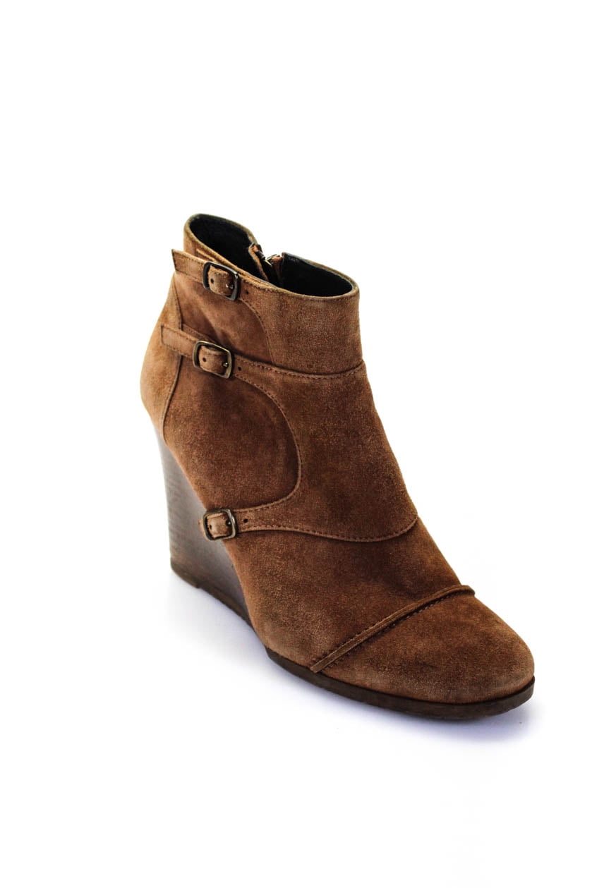 Pre-owned|J Crew Womens Suede Round Toe 