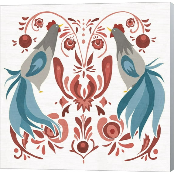 Americana Roosters III by Wild Apple Portfolio, Canvas Wall Art