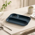 thumbnail image 4 of Divided Serving Tray,RectangularCompartment Snack Plate Portion Control Dish for Dining Table Picnic Camping, 4 of 4