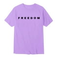 thumbnail image 4 of Letter T Shirts for Unisex Freedom Short Sleeve Tee Tops Purple 120/(4-5 Years), 4 of 4