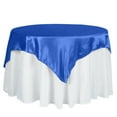 BalsaCircle 60" x 60" Royal Blue Square Satin Table Overlays Wedding ...