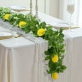 thumbnail image 3 of Tahtuvzn Decorative Accents Clearance! Simulated Lemon False Flower Vines Staircase Door Decoration Simulated False Flower Decoration 72.83in, Christmas Gifts, 3 of 6