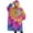 Rainbow Tie Dye-2, variant on Oversized Wearable Blanket Hoodie,Colorful Tie Dye Mandala Pattern Sherpa Blanket Hoodie with Super Pockets,Super Warm Fuzzy Pullover for Women & Men