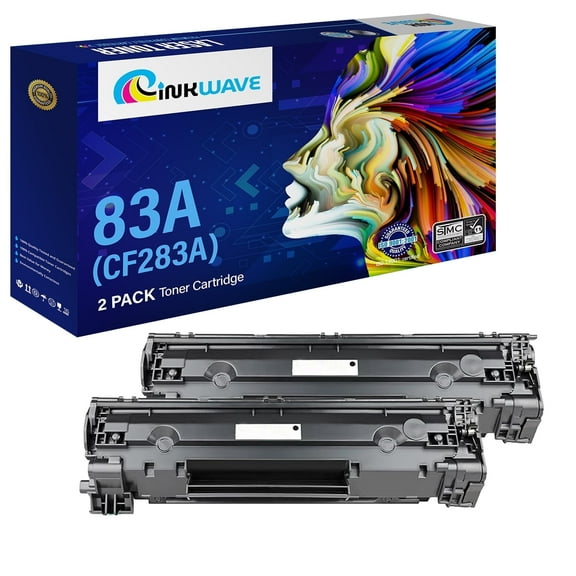 InkWave Compatible Toner Cartridge Replacement for HP 83A / CF283A (Black,2 Pack)