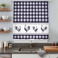 thumbnail image 4 of Farmhouse Purple Plaid Sheer Curtains 54 Inches Long, Vintage Country Cock Checkered Light Filering Curtains, Breathable Simi Curtain Privacy Drapes for Kitchen Bathroom Small Window Treatment, 4 of 9