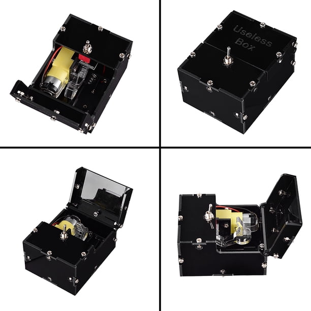 Caja inútil, mini Juguete divertido regalos únicos caja inútil cosas inútiles kit de piezas de bricolaje caja autícica déjame en paz negros