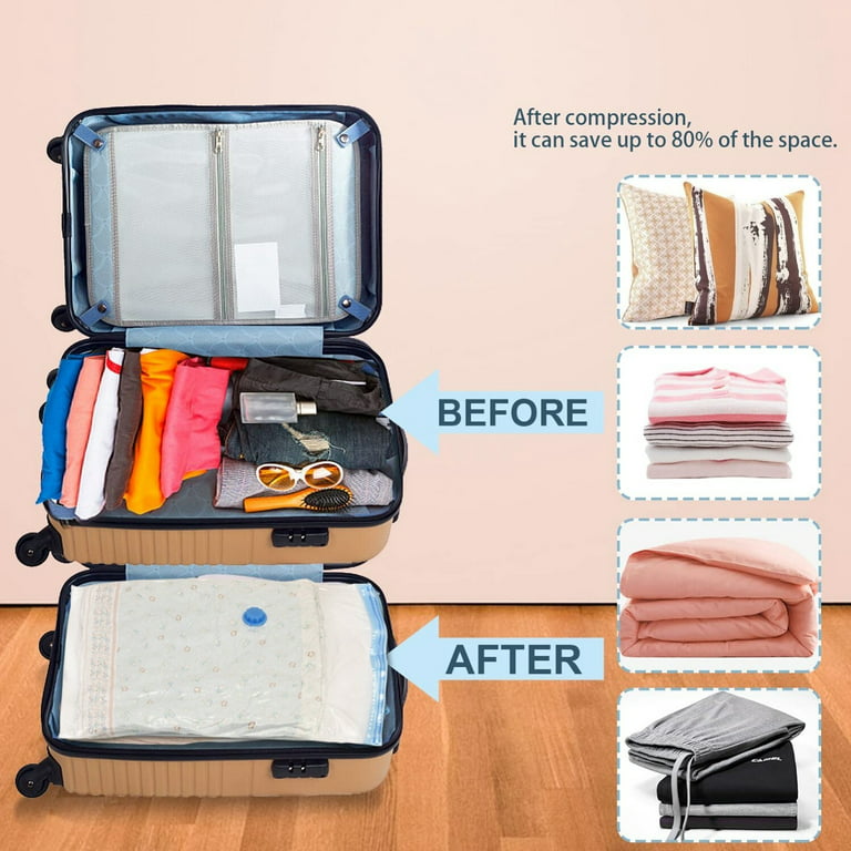 5pcs/lot Organizing Vacuum Storage Bags For Comforters, Luggage, Down  Jackets