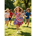thumbnail image 5 of Aideaone Girls 4th of July Dresses Kids Sleeveless Sundress Independence Day Flag 4-13 Years, 5 of 7