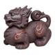 thumbnail image 2 of Escultura de animal de arcilla morada Macarena para mascota de té Qilin centro de mesa regalo figura en miniatura, 2 of 8