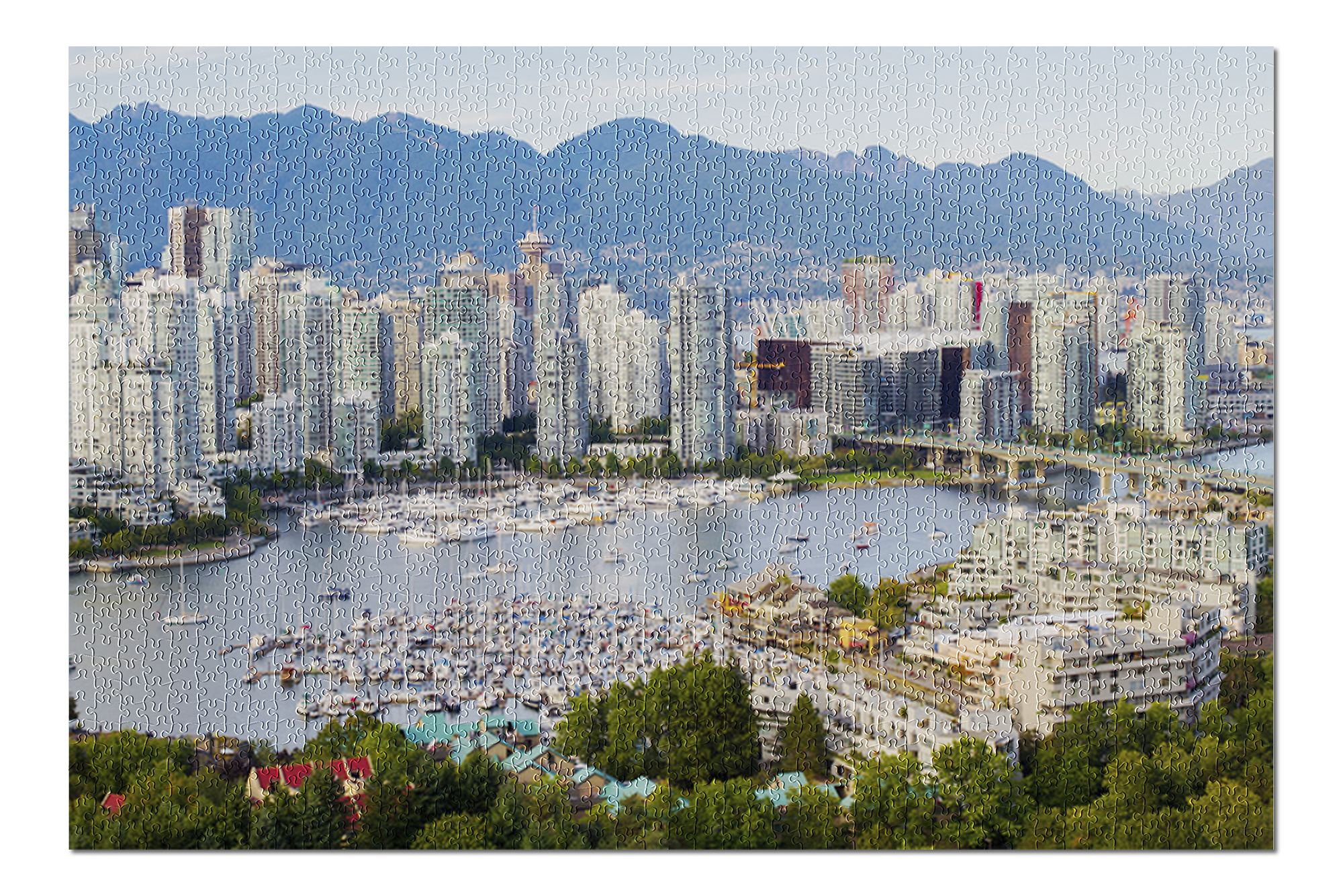 Vancouver, BC, Canada Downtown Vancouver with North Shore Mountains