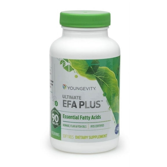 Youngevity Ultimate EFA Plus Omega Fatty Acid Supplement, 90 Softgels