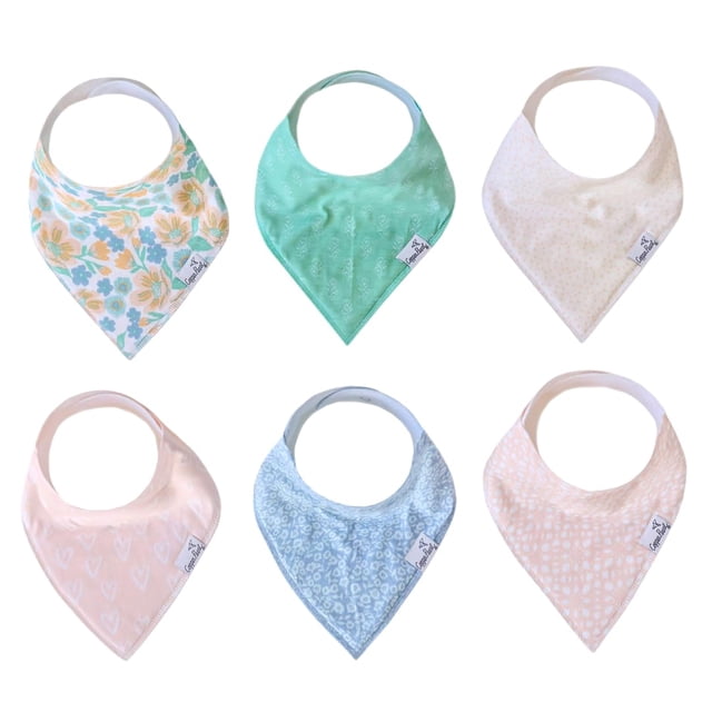 Set de 6 Baberos Bandana para Bebé Copper Pearl Sophie de Algodón Suave