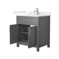 thumbnail image 2 of Beckett 30" Dark Gray Single Vanity & Giotto Quartz Top (1-Hole) & Nickel Trim, 2 of 5