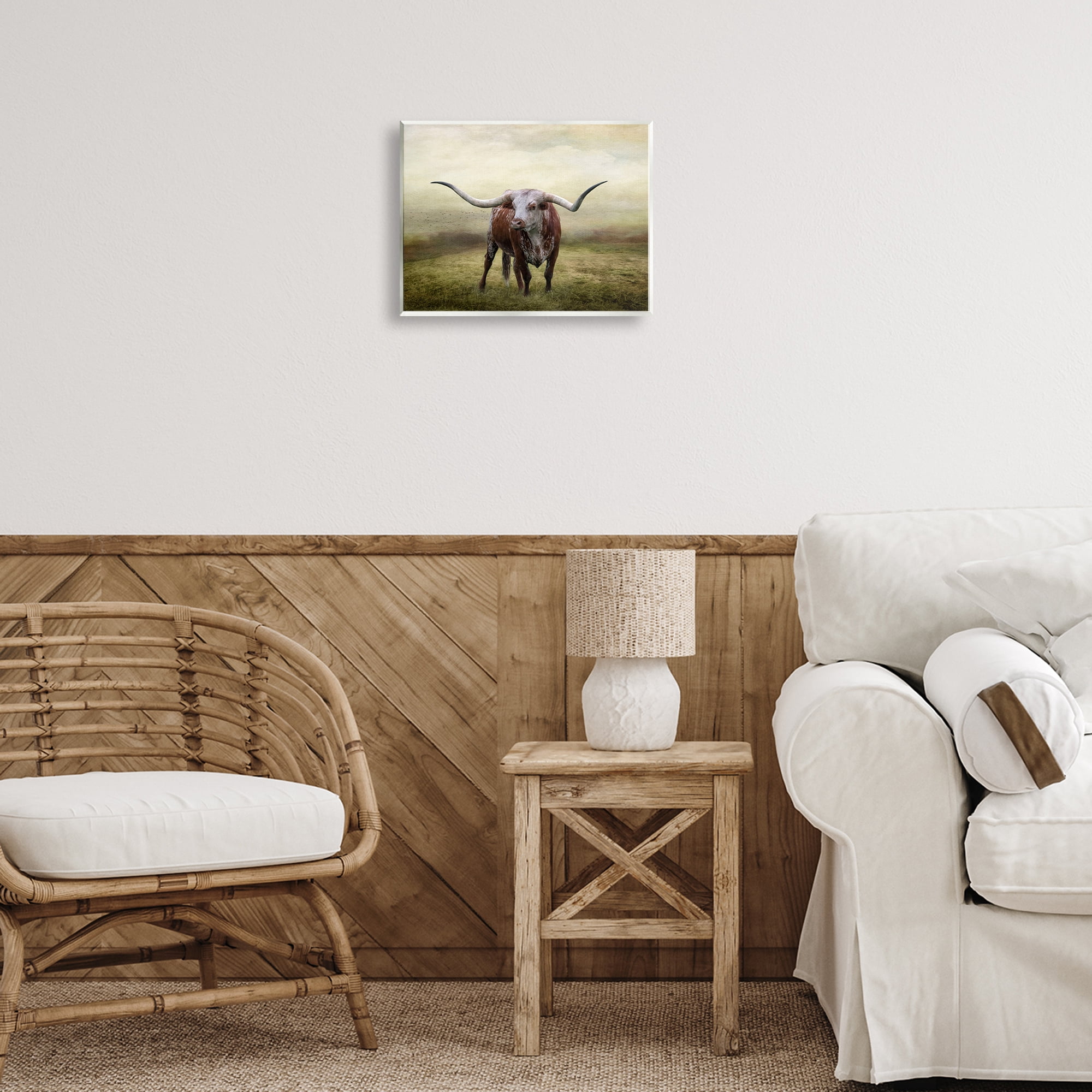 Stupell Industries Pride Of The Longhorn Animals & Insects Photography Unframed Art Print Wall Art, 14 x 11
