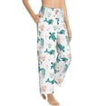 thumbnail image 2 of Uemuo Turtles And Seahorses Pattern Women's Wide Leg Palazzo Lounge Pants with Pockets Light Weight Loose Comfy Casual Pajama Pants-XX-Large, 2 of 9