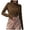 Brown, variant on Hauaitttt Stand Collar Ruched Long Sleeve Tee and Shirt Loose Fit Top Women Lightweight Workout Shirts Women Long Sleeve Woman Shirts Summer Tee Shirts for Women Apparel T Shirt Woman's Summer Tops