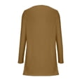 thumbnail image 5 of JYLPZYR Tshirts Shirts for Women Women's Denim Plaid Printed Zipper Long Sleeve Top Oversized Tee(Coffee,XXXXL), 5 of 5