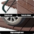 thumbnail image 4 of 44 Pack Plastic Interlocking Deck Tiles,12"x12" Waterproof Indoor/Outdoor Floor Tiles,All-Weather Patio Floor Decking Tiles for Garden,Lawn,Porch,Poolside,Balcony,Striped 01,Brown, 4 of 8