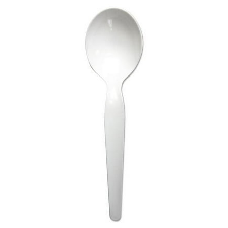 Heavyweight Polystyrene Cutlery, Soup Spoon, White, 1000/carton | Bundle of 2 Cartons