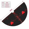 thumbnail image 5 of Kll 30" Christmas Tree Skirt Cardiogram And Heart Xmas Tree Skirts Mat For New Year Xmas Holiday Party Indoor Outdoor Home Decoration, 5 of 9