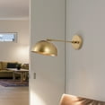 thumbnail image 2 of Warehouse of Tiffany Cosmo Matte Gold 1-Light Adjustable Armed Wall Sconce, 2 of 5