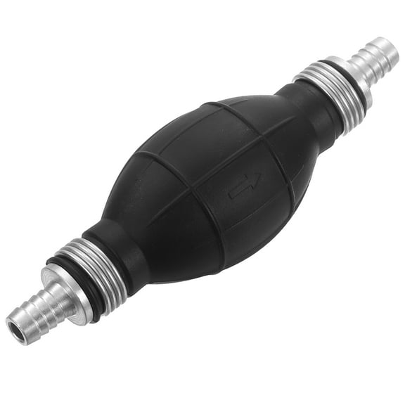 10mm (3/8") Rubber Fuel Primer Pump, Transfer Vacuum Hand Siphon Bulb, Silver