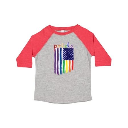 

Inktastic Painted American Rainbow Flag with Pride Gift Toddler Boy or Toddler Girl T-Shirt